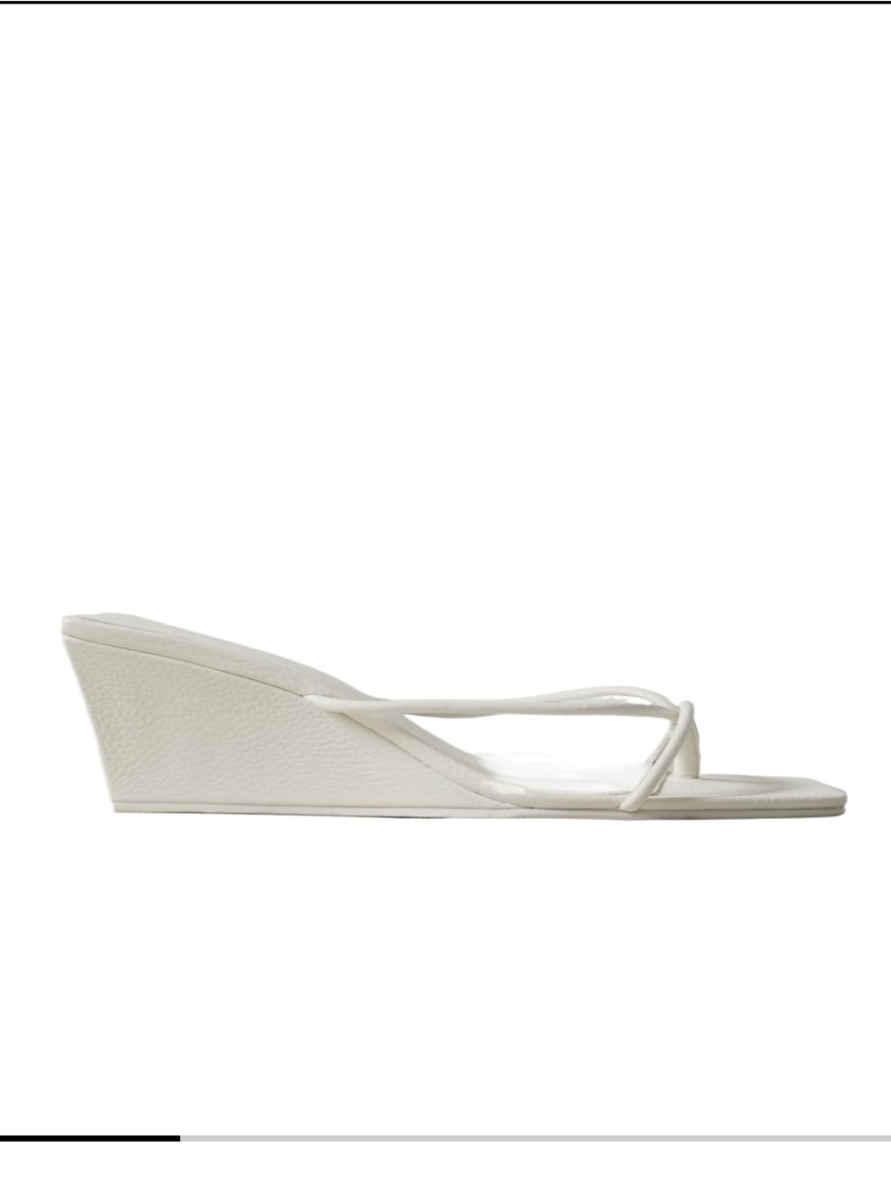 St. Agni Cream Leather Strappy Wedge Sandals